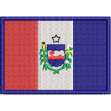 Patch Bordado Bandeira Estado Alagoas 5x7cm Cód.BDE19
