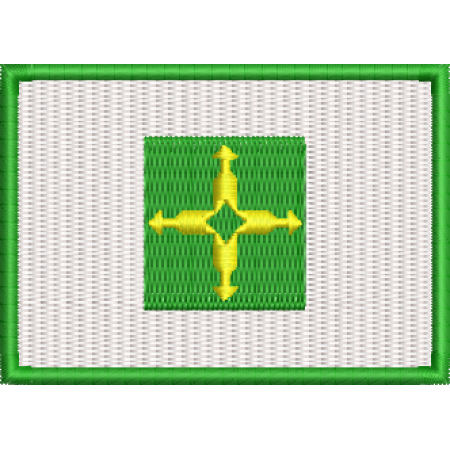 Patch Bordado Bandeira Estado Distrito Federal 5x7cm Cód.BDE22