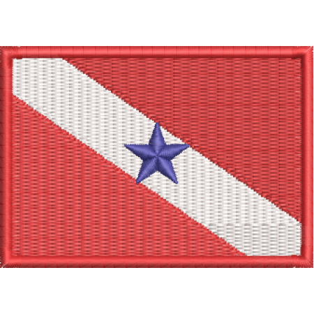 Patch Bordado Bandeira Estado Pará 5x7cm Cód.BDE17