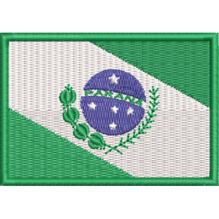 Patch Bordado Bandeira Estado Paraná 5x7cm Cód.BDE14