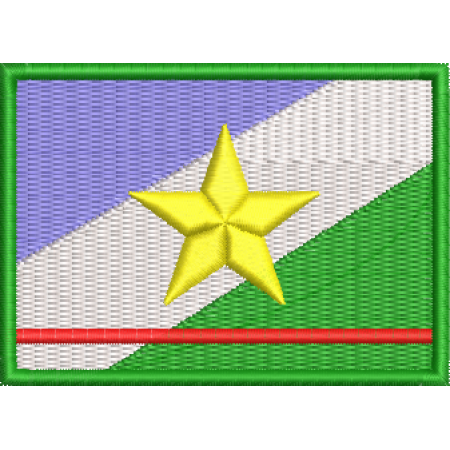 Patch Bordado Bandeira Estado Roraima 5x7cm Cód.BDE2