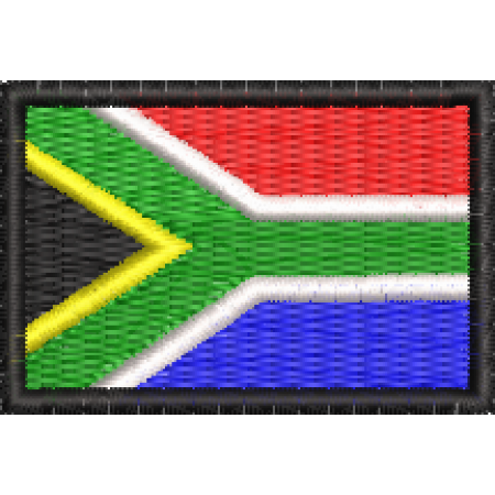 Patch Bordado Bandeira África do Sul 3x4,5 cm Cód.MBP2