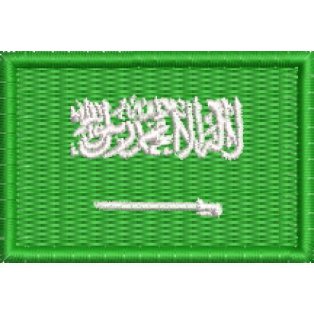 Patch Bordado Bandeira Arábia Saudita 3x4,5 cm Cód.MBP25