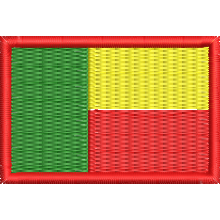 Patch Bordado Bandeira Benin 3x4,5 cm Cód.MBP173