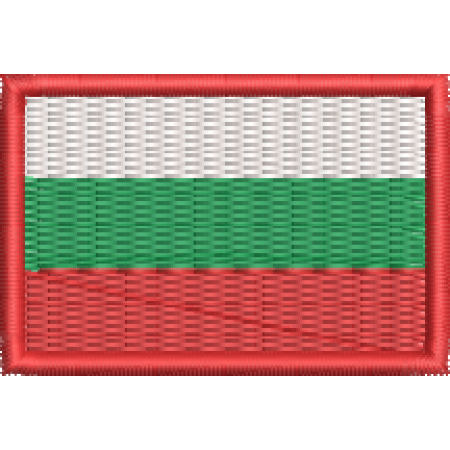 Patch Bordado Bandeira Bulgária 3x4,5 cm Cód.MBP176