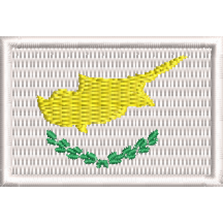 Patch Bordado Bandeira Chipre 3x4,5 cm Cód.MBP186