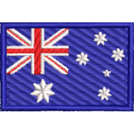 Patch Bordado Bandeira Austrália 3x4,5 cm Cód.MBP28