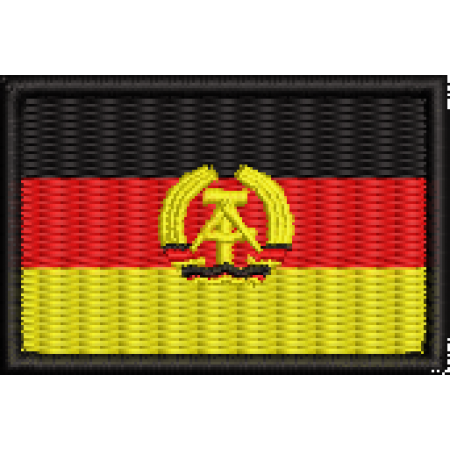 Patch Bordado Bandeira Alemanha Oriental 3x4,5 cm Cód.MBP85