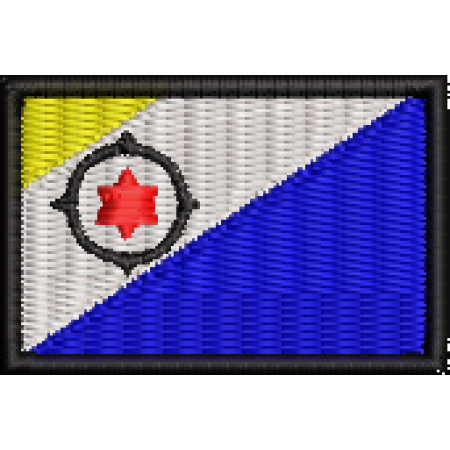 Patch Bordado Bandeira Bonaire 3x4,5 cm Cód.MBP92
