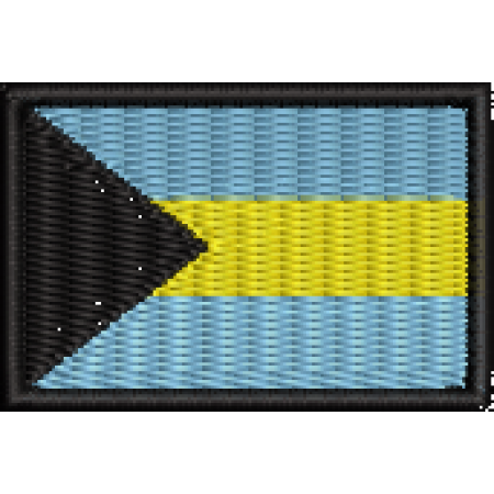 Patch Bordado Bandeira Bahamas 3x4,5cm Cód.MBP87
