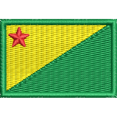 Patch Bordado Bandeira Estado Acre 3x4,5cm Cód.MBE16