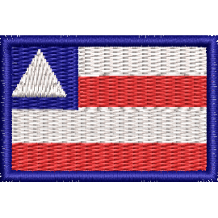 Patch Bordado Bandeira Estado Bahia 3x4,5 Cód.MBE19