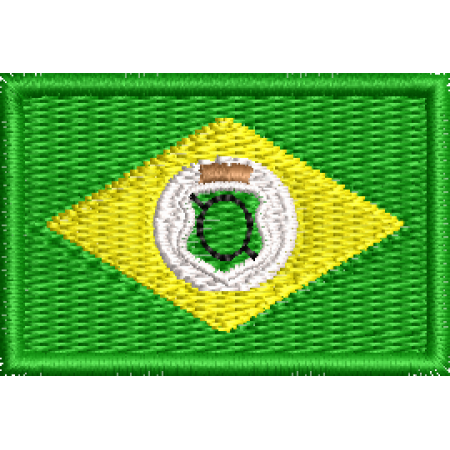 Patch Bordado Bandeira Estado Ceará 3x4,5 cm Cód.MBE14