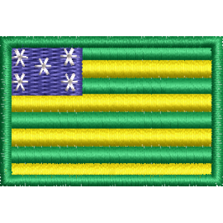 Patch Bordado Bandeira Estado Goiás 3x4,5 cm Cód.MBE8