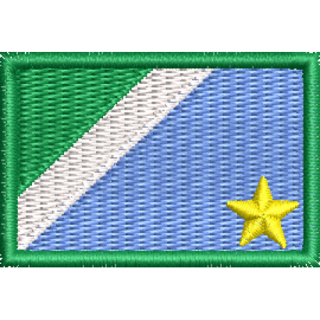 Patch Bordado Bandeira Estado Mato Grosso do Sul 3x4,5 cm Cód.MBE21