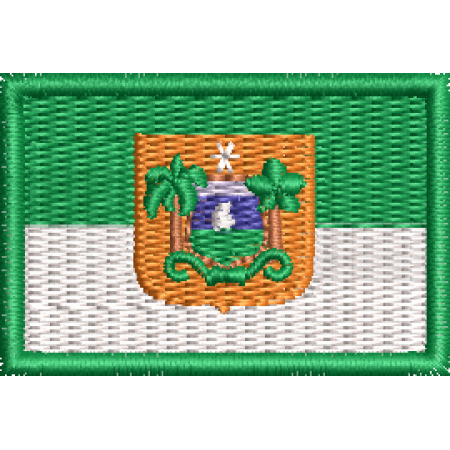 Patch Bordado Bandeira Estado Rio Grande do Norte 3x4,5 cm Cód.MBE24