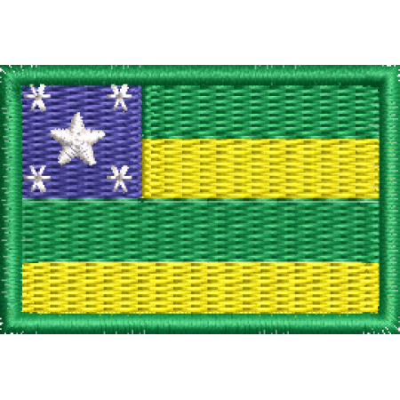 Patch Bordado Bandeira Estado Sergipe 3x4,5 cm Cód.MBE3