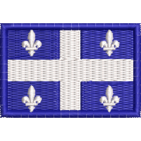Patch Bordado Bandeira  Quebec 3x4,5 cm Cód.MBP136