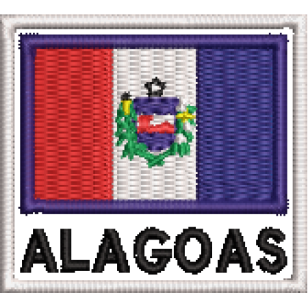Patch Bordado Bandeira Estado Alagoas 4,5x5 cm Cód.BNE17