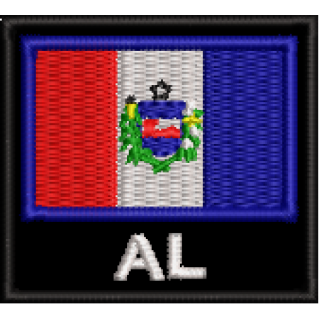 Patch Bordado Bandeira Estado Alagoas AL 4,5x5 cm Cód.BNE40