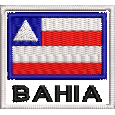 Patch Bordado Bandeira Estado Bahia 4,5x5 cm Cód.BNE19