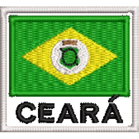 Patch Bordado Bandeira Estado Ceará 4,5x5 cm Cód.BNE14