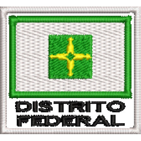 Patch Bordado Bandeira Estado Distrito Federal 4,5x5 cm Cód.BNE20