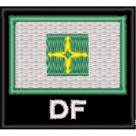 Patch Bordado Bandeira Estado Distrito Federal DF 4,5x5 cm Cód.BNE37