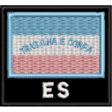 Patch Bordado Bandeira Estado Espírito Santo ES 4,5x5 cm Cód.BNE44