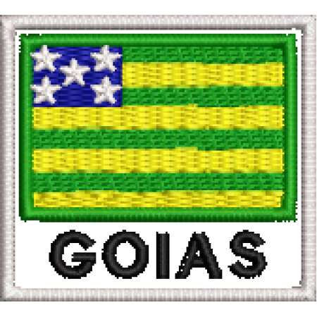 Patch Bordado Bandeira Estado Goiás 4,5x5 cm Cód.BNE8 