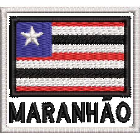 Patch Bordado Bandeira Estado Maranhão 4,5x5 cm Cód.BNE27