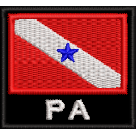 Patch Bordado Bandeira Estado Pará PA 4,5x5 cm Cód.BNE42