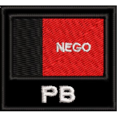 Patch Bordado Bandeira Estado Paraíba PB 4,5x5 cm Cód.BNE53 