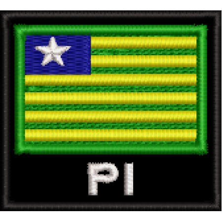 Patch Bordado Bandeira Estado Piauí 4,5x5 cm Cód.BNE31