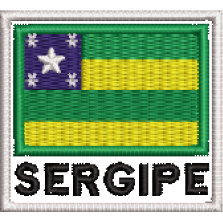 Patch Bordado Bandeira Estado Sergipe 4,5x5 cm Cód.BNE3