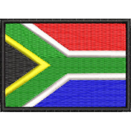 Patch Bordado Bandeira África do Sul 5x7 cm Cód.BDP5