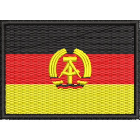 Patch Bordado Bandeira Alemanha Oriental 5x7 cm Cód.BDP86