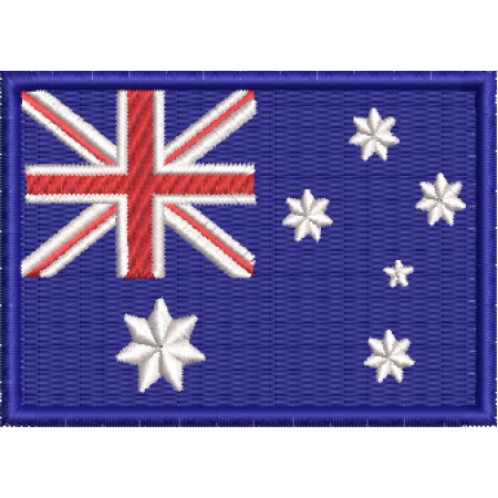 Patch Bordado Bandeira Austrália 5x7 cm Cód.BDP85