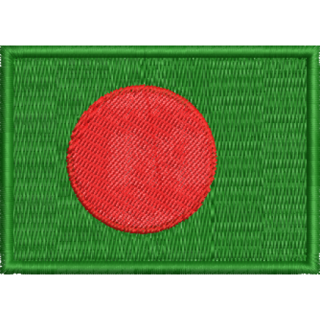 Patch Bordado Bandeira Bangladesh 5x7cm Cód.BDP173