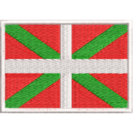 Patch Bordado Bandeira Basco 5x7 cm Cód.BDP147