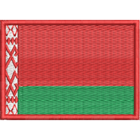 Patch Bordado Bandeira Belarus Bielo Rússia 5x7 cm Cód.BDP176