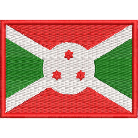 Patch Bordado Bandeira Burundi 5x7 cm Cód.BDP180