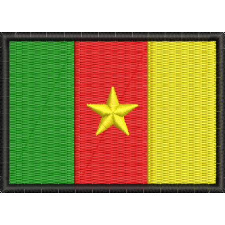 Patch Bordado Bandeira Camarões 5x7 cm Cód.BDP2