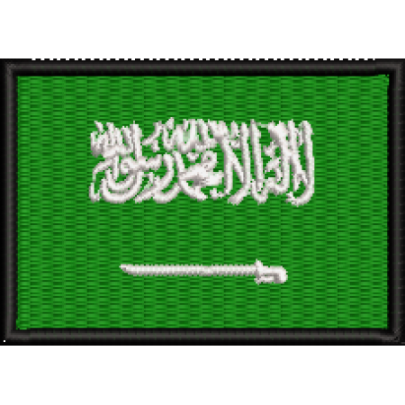 Patch Bordado Bandeira Arábia Saudita 5x7 cm Cód.BDP353