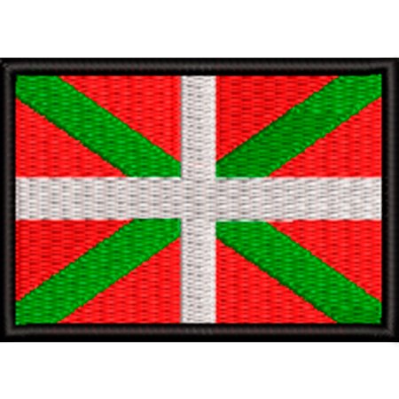 Patch Bordado Bandeira Basco 5x7 cm Cód.BDP419
