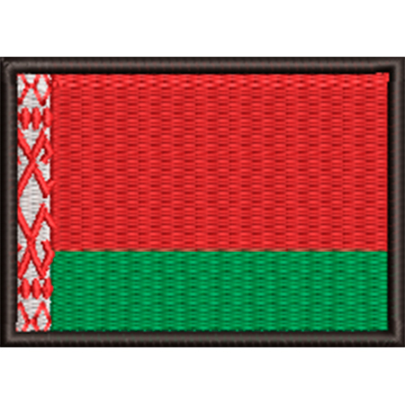 Patch Bordado Bandeira Belarus 5x7 cm Cód.BDP444