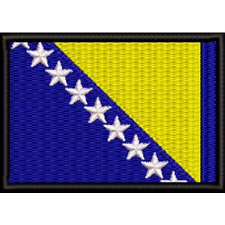 Patch Bordado Bandeira Bósnia 5x7 cm Cód.BDP415