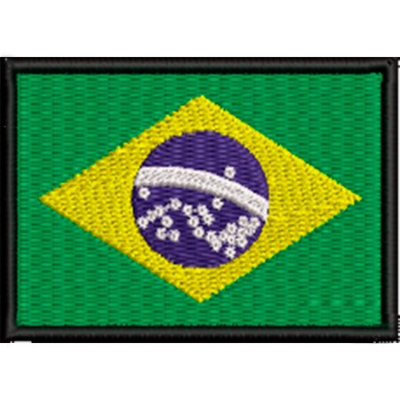 Patch Bordado Bandeira Brasil 5x7 cm Cód.BDP297
