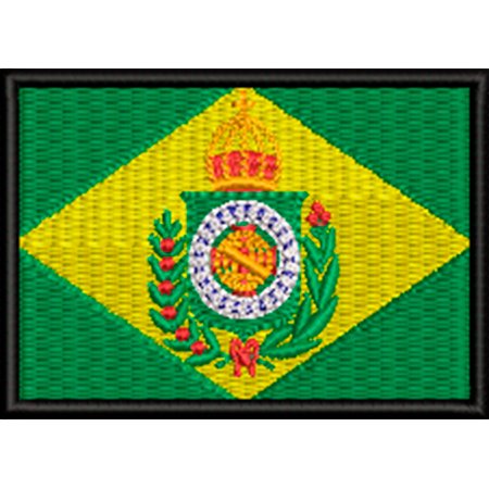 Patch Bordado Bandeira Brasil Imperial 5x7 cm Cód.BDP517