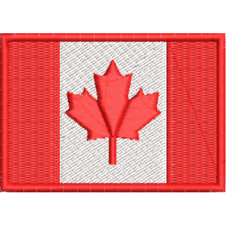 Patch Bordado Bandeira Canadá 5x7 cm Cód.BDP12